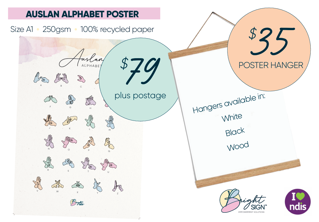 A1 Auslan Alphabet Poster Bundle